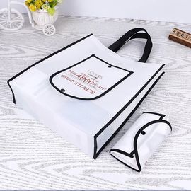 Chine Sac d'emballage pliable noir et blanc lavable avec la longue corde élevée de dureté fournisseur