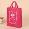 Les sacs à provisions réutilisables rouge-clair qui se plient dans eux-mêmes ont adapté le logo aux besoins du client fournisseur