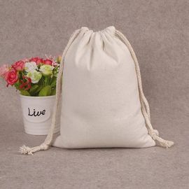 Chine Grands sacs de cordon à la mode de toile, sacs de cordon blancs faits main de toile usine