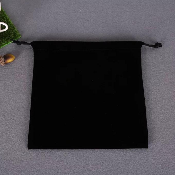 Sacs de cordon organiques noirs de luxe de coton du sac de cordon de toile/100%