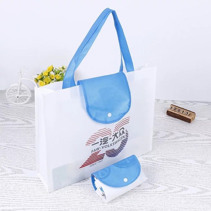 Pliant réutilisez le sac à provisions pliable/sacs d'épicerie se pliants bleus